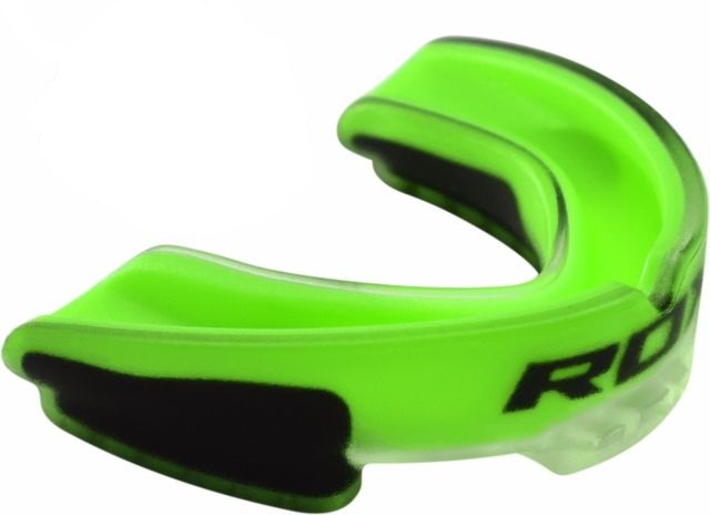 Green and black mouth guard MMA gear