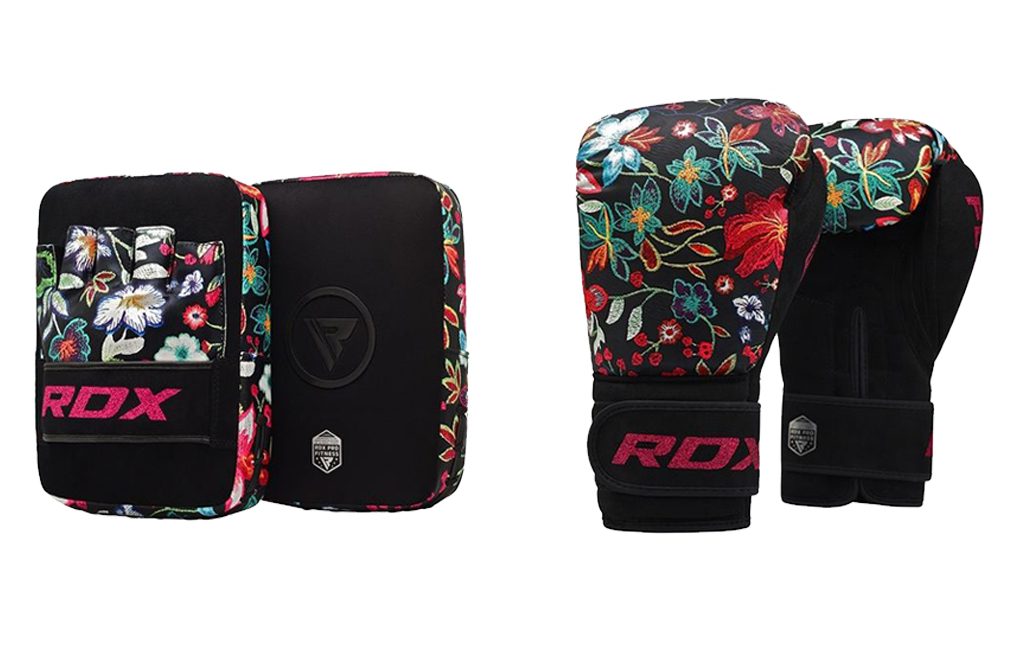 RDX FL3 Ladies Focus pads With Boxing Gloves