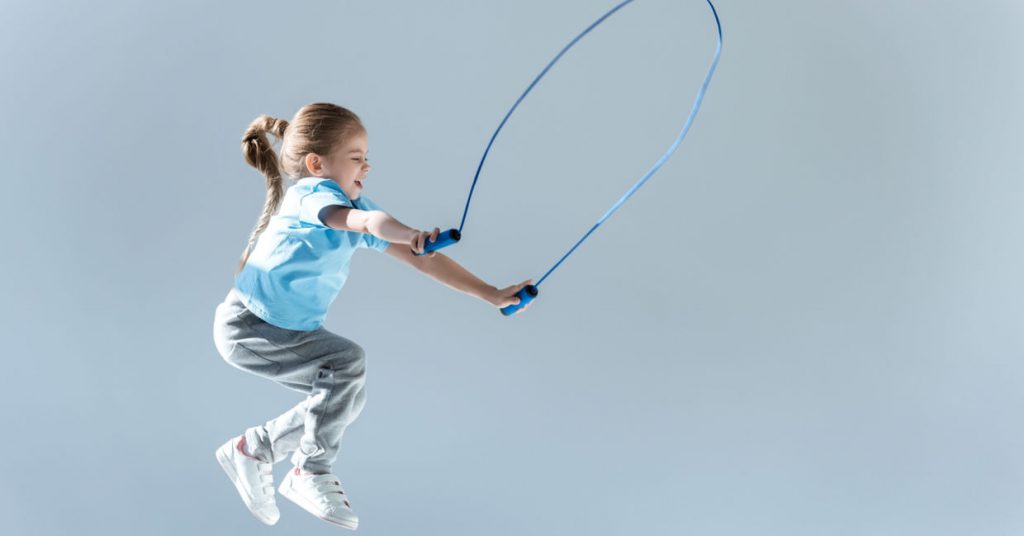 Jump rope with kids