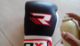 Black and red boxing glove