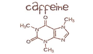weight loss caffeine coffee beans brown caffeine molecule molecular structure