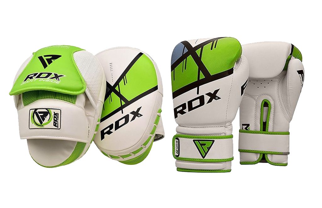 RDX F7 Ego Boxing Gloves & Pads Set