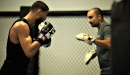 Khamzat Honing His Skills with His Trainer Andreas Michael