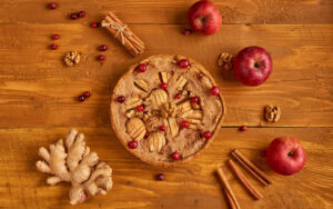 Spiced Pear and Cranberry Pie
